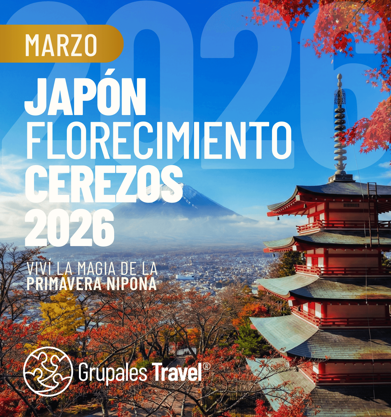JAPÓN FLORECIMIENTO CEREZOS 2026